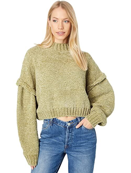 BLANKNYC Blank NYC Chenille Drop Shoulder Cropped Sweater