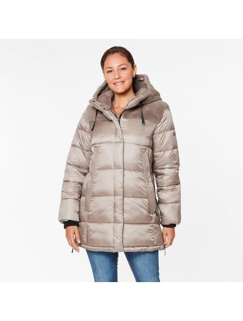 Women's Koolaburra by UGG Hooded Mixed-Media Puffer Jacket