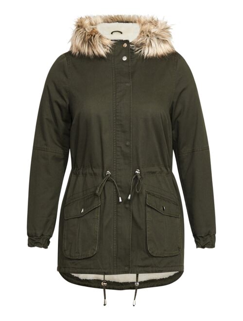 City Chic Trendy Plus Size Explorer Parka Coat