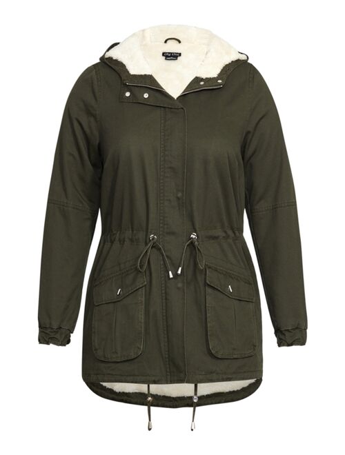 City Chic Trendy Plus Size Explorer Parka Coat