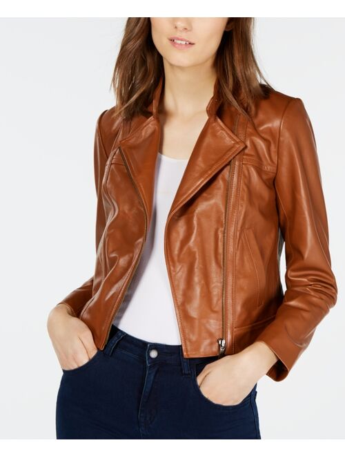 MICHAEL Michael Kors Leather Moto Jacket, Regular & Petite Sizes