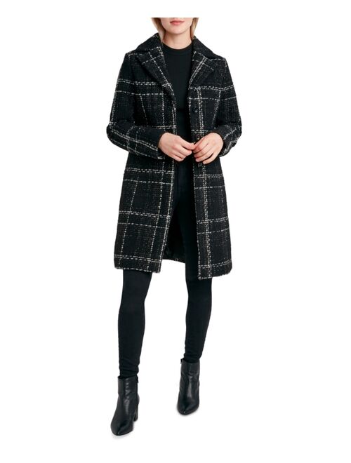 Laundry by Shelli Segal Single-Breasted Tweed Walker Coat