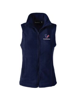 Women's Houston Texans Navy Houston Fleece Full-Zip Vest