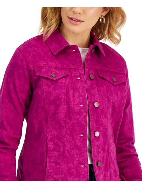 Charter Club Denim Berry Printed Jacket, Created for Macy's