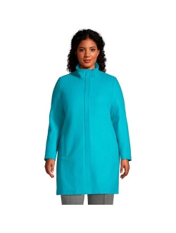 Plus Size Lands' End Insulated Wool Winter Coat