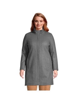 Plus Size Lands' End Insulated Wool Winter Coat