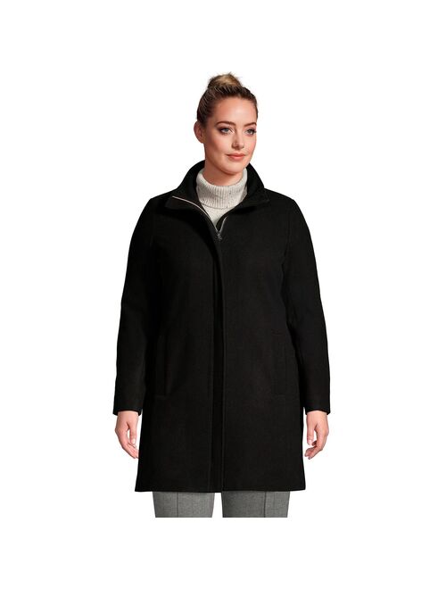 Plus Size Lands' End Insulated Wool Winter Coat