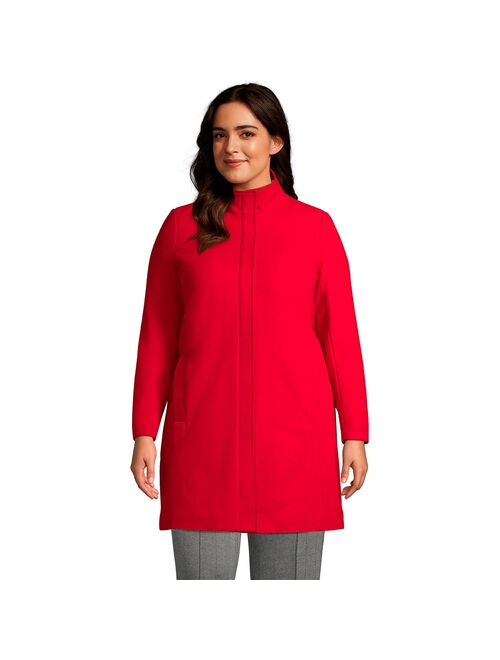 Plus Size Lands' End Insulated Wool Winter Coat