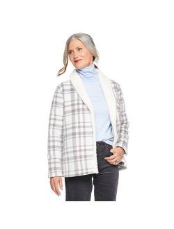 Open-Front Sherpa Blazer