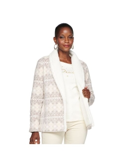 Open-Front Sherpa Blazer