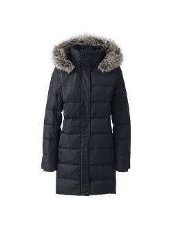 Petite Lands' End Faux-Fur Hood Down Winter Coat