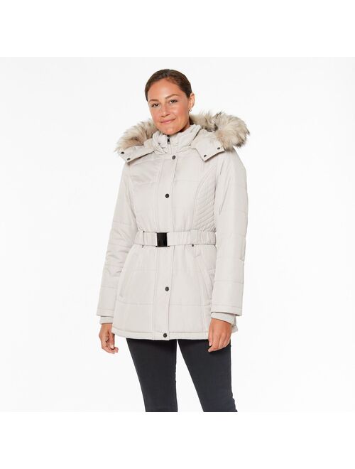 Women's d.e.t.a.i.l.s Faux-Fur Hood Parka Jacket