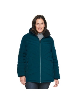 Plus Size ZeroXposur Diana Hood Quilted Stretch Puffer Jacket