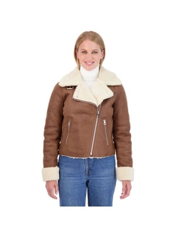 Juniors' Sebby Shearling Moto Jacket