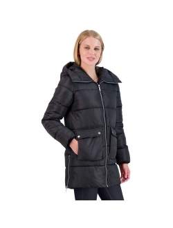 Juniors' Sebby Hooded Puffer Coat