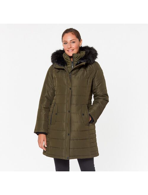 Women's d.e.t.a.i.l.s Faux-Fur Hood Parka