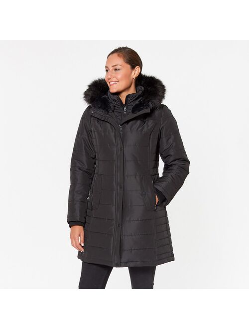 Women's d.e.t.a.i.l.s Faux-Fur Hood Parka