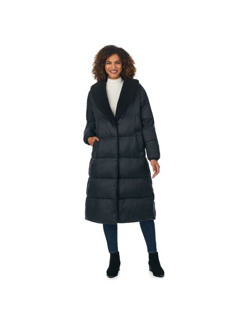 Women's Cuddl Duds Cozy Sherpa Collar Duvet Coat