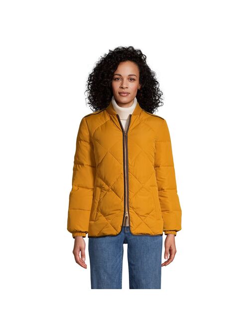 Women's Lands' End Insulated Quilted Thermoplume Bomber Jacket