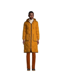 Insulated Quilted Thermoplume Maxi Coat