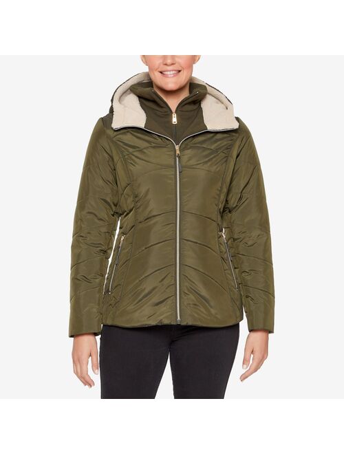 Women's d.e.t.a.i.l.s Sherpa Hood Puffer Jacket