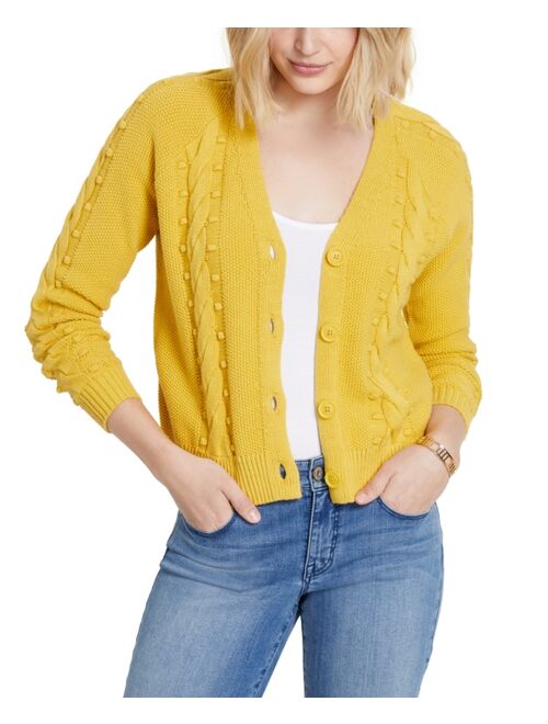 Style & Co Cable-Knit Cropped Button Cardigan, Created for Macy's