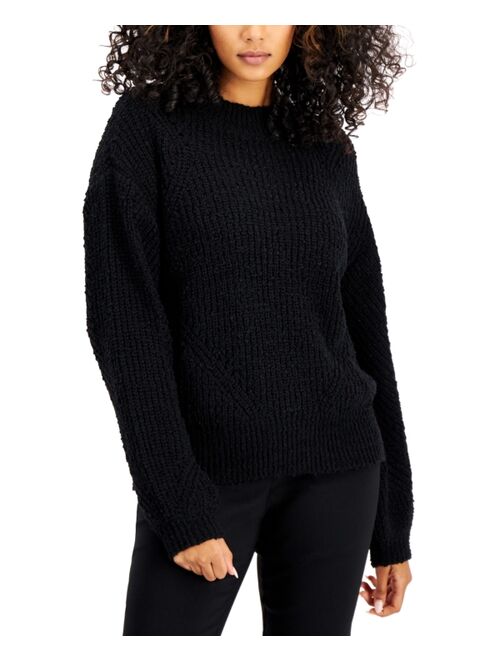 Alfani Fuzzy Mock Neck Sweater, Created for Macy's