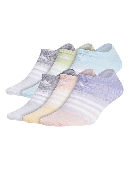 Women's adidas Superlite Badge Of Sport Stripe No-Show Sock 6-Pack