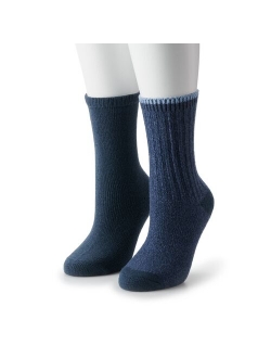 2-Pack Super Cozy Ribbed Crew Socks