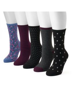 5-pk. Floral Crew Socks