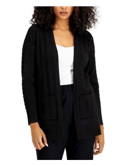 Cable-Knit Open-Front Cardigan, Created for Macy's