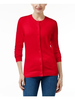 Karen Scott Crew-Neck Cardigan, Created for Macy's