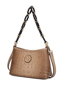 MKF Crossbody Bag for Women PU Leather Lady Pocketbook Handbag Side Messenger Purse, Shoulder Chain Strap