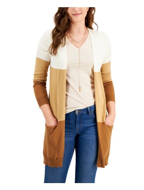 Style & Co Colorblocked Cardigan, Created for Macy's