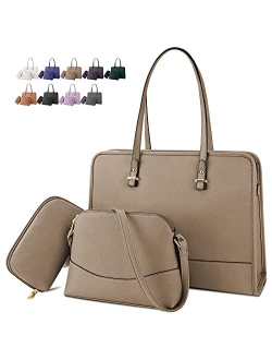 Nubily Handbags for Women Leather Purses Shoulder Bag 3 Pcs Large Fashion Tote Bag Set