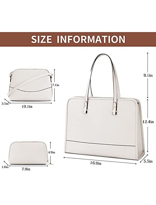 Nubily Handbags for Women Leather Purses Shoulder Bag 3 Pcs Large Fashion Tote Bag Set
