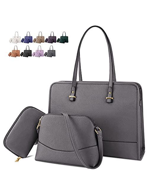 Nubily Handbags for Women Leather Purses Shoulder Bag 3 Pcs Large Fashion Tote Bag Set