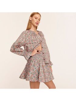 J.Crew Smocked mini skirt in Liberty® Georgia Duke