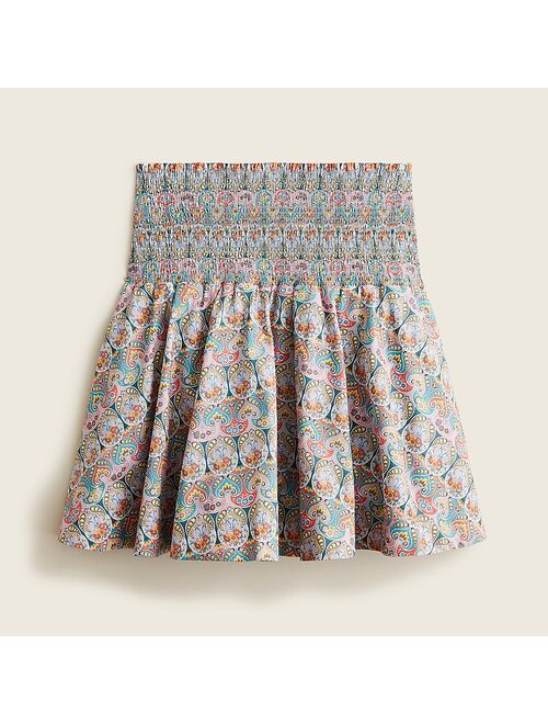 J.Crew Smocked mini skirt in Liberty® Georgia Duke