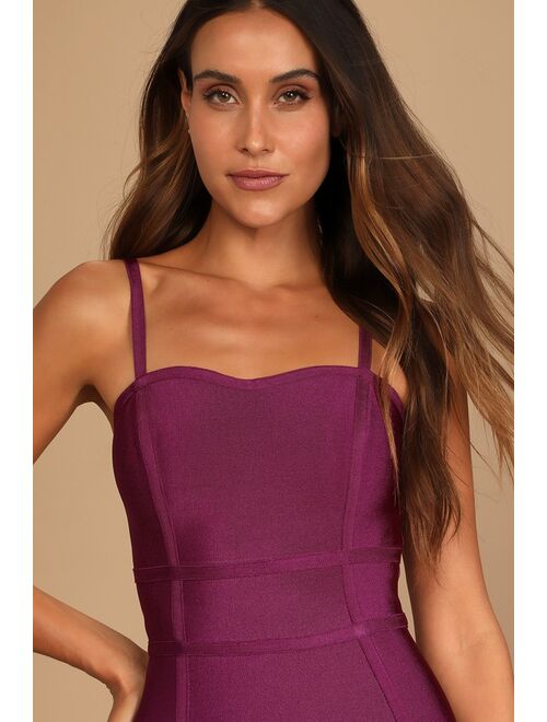 Lulus Feeling Sexy Magenta Bandage Bodycon Dress