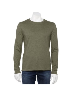 Crewneck Long Sleeve Colorblock T-Shirt