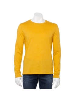 Crewneck Long Sleeve Colorblock T-Shirt