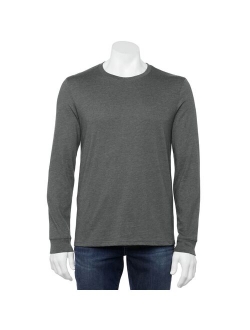 Crewneck Long Sleeve Colorblock T-Shirt