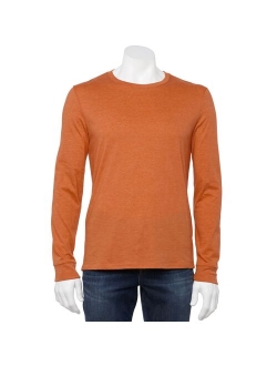 Crewneck Long Sleeve Colorblock T-Shirt