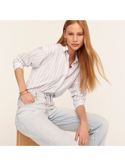 J.Crew Relaxed-fit washed cotton poplin shirt in bold stripe