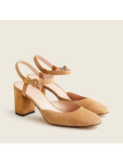 Valentine Ankle-strap pumps in suede For Women