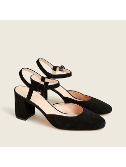 Valentine Ankle-strap pumps in suede For Women