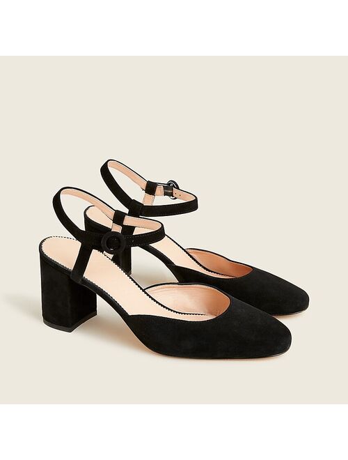 J.Crew Valentine Ankle-strap pumps in suede For Women