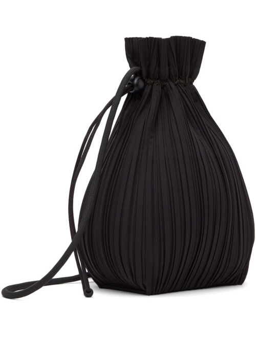 Pleats Please Issey Miyake Black Drawstring Pleats Bag