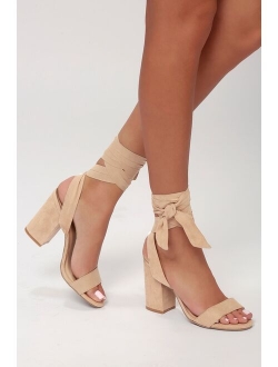 Alta Orchid Suede Lace-Up Heels